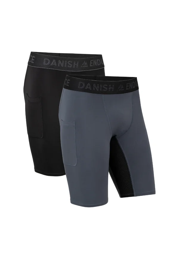 COMPRESSION 2 PACK - Leggings - black/grey