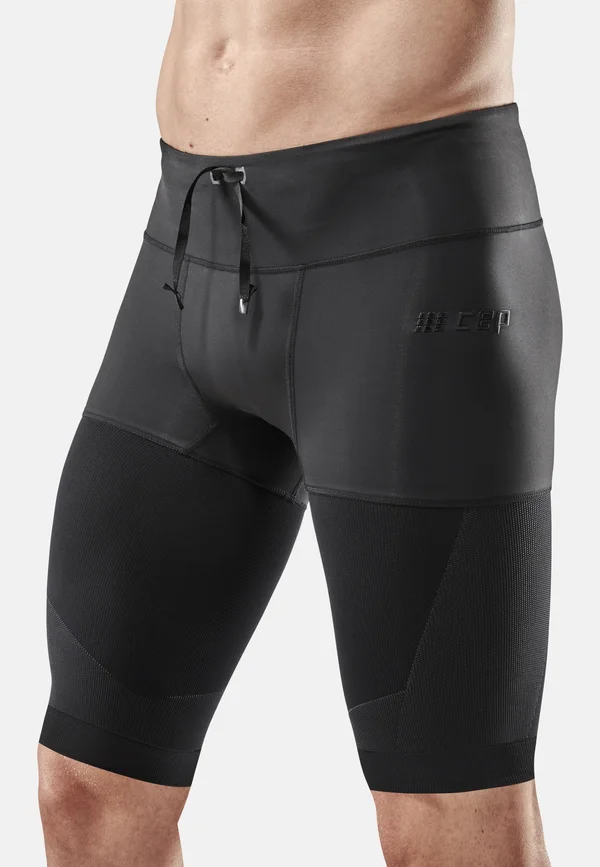COMPRESSION HERO RUN - Running tights - black