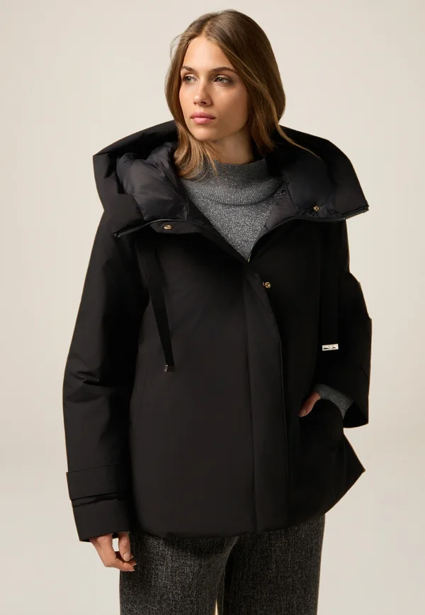 CON CAPPUCCIO. - Winter jacket - nero