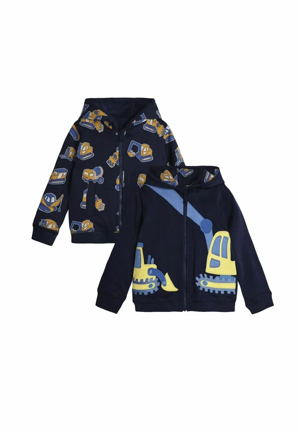 CONSTRUCTION VEHICLE APPLIQUE REVERSIBLE REGULAR FIT - Zip-up sweatshirt - navy