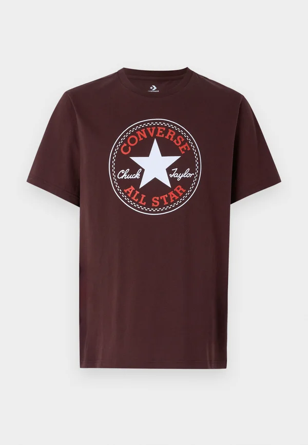CONVERSE GO TO ALL STAR PATCH STANDARD FIT UNISEX - Print T-shirt - rugged brown