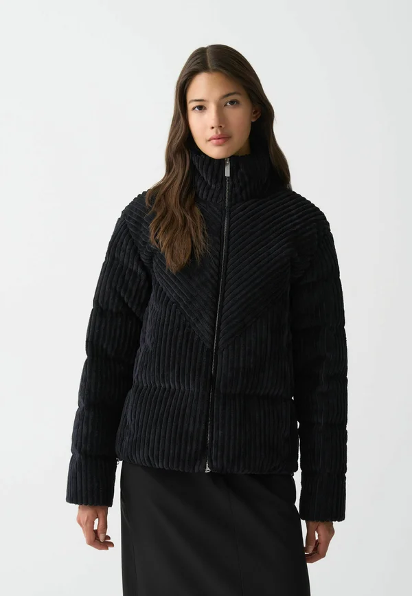 CORDUROY - Down jacket - black