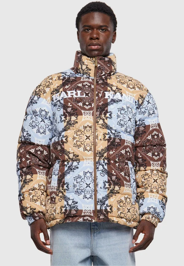 CORDUROY PUFFER - Winter jacket - light blue multicolor