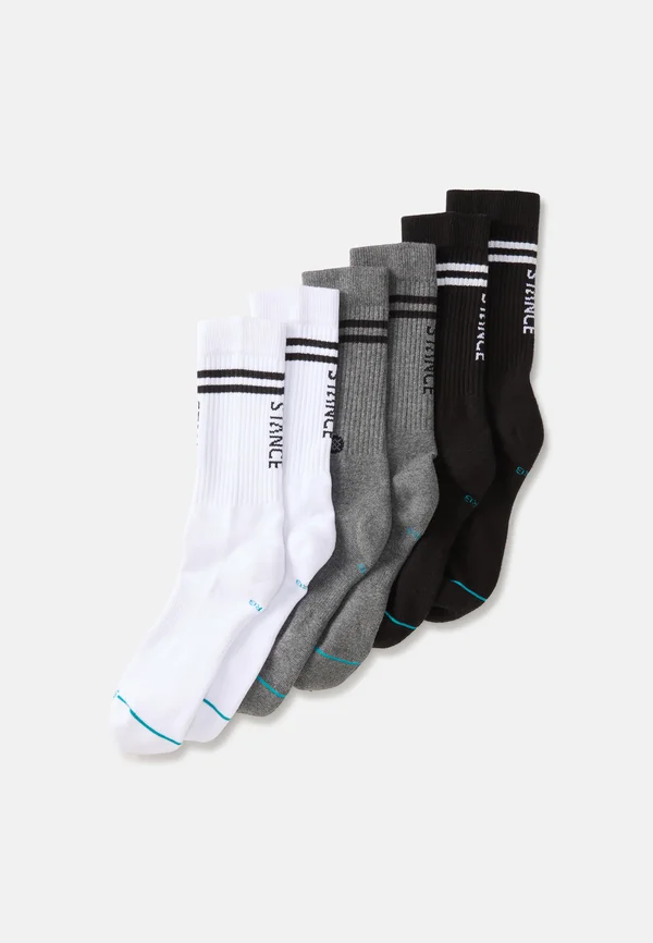 CORE CREW UNISEX 6 PACK  - Socks - black/grey/white