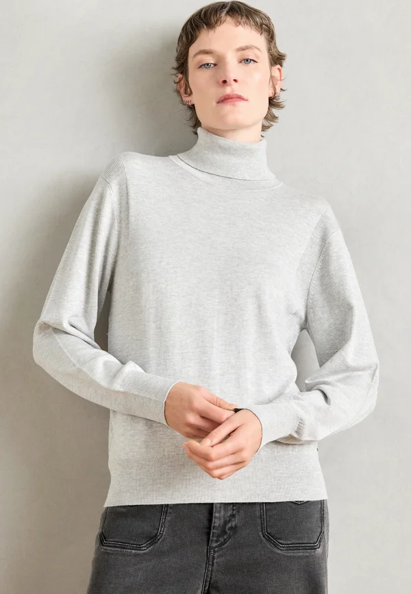 CORE ROLL NECK RELAXED - Jumper - light grey melange