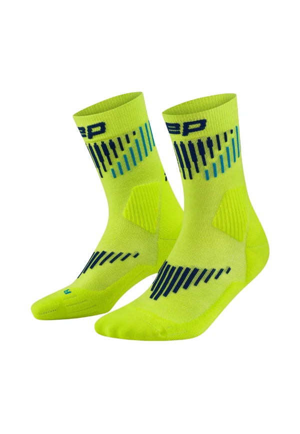 CORE RUN COMPRESSION MERINO MID CUT - Sports socks - lime blue