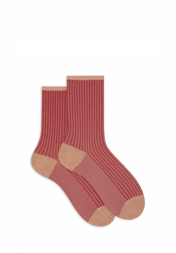 CORTE TWIN EFFETTO SCINTILLANTE - Socks - red