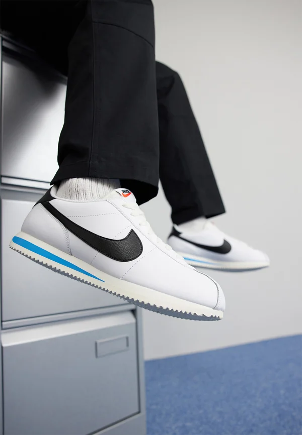 CORTEZ - Trainers - white/black/light photo blue/sail/team orange