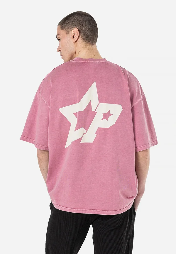 COTE BOXY TEE - Print T-shirt - vintage rust pink