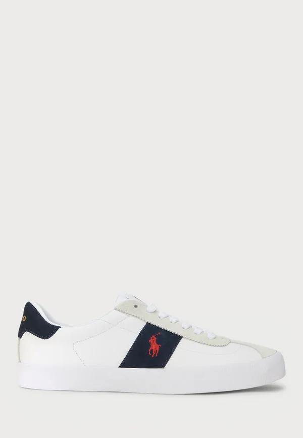 COURT VULC LEATHER SUEDE SNEAKER - Trainers - white/navy/red