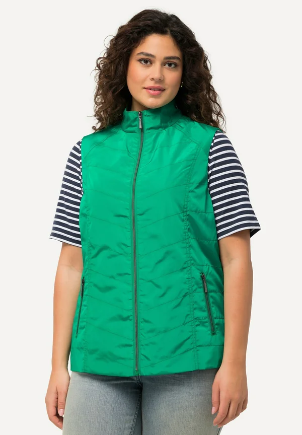 COUTURES FANTAISIE COL MONTANT POCHES ZIPPÉES - Waistcoat - emerald