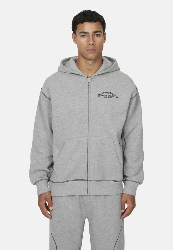 COVERLOCK - Zip-up sweatshirt - grey