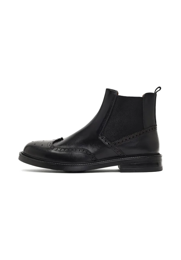 Cowboy/biker ankle boot - black
