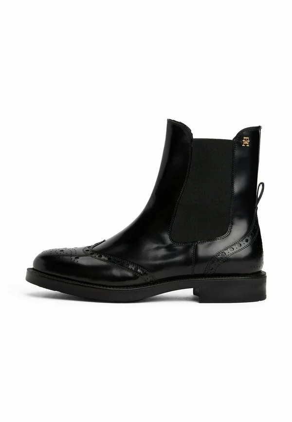 Cowboy/biker ankle boot - black