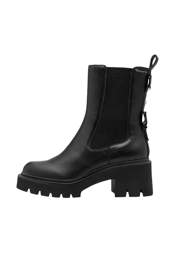 Cowboy/biker ankle boot - black