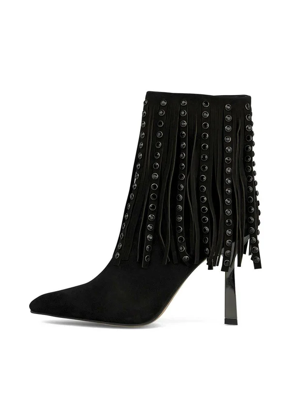 Cowboy/biker ankle boot - black