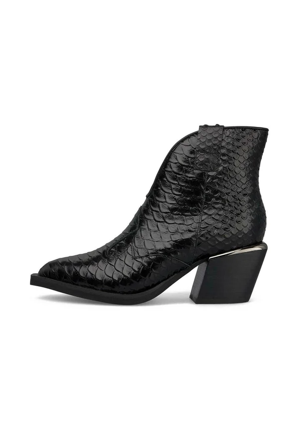 Cowboy/biker ankle boot - black