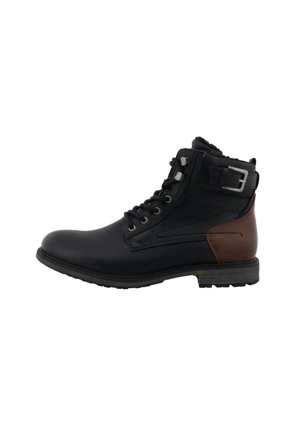 Cowboy/biker ankle boot - black