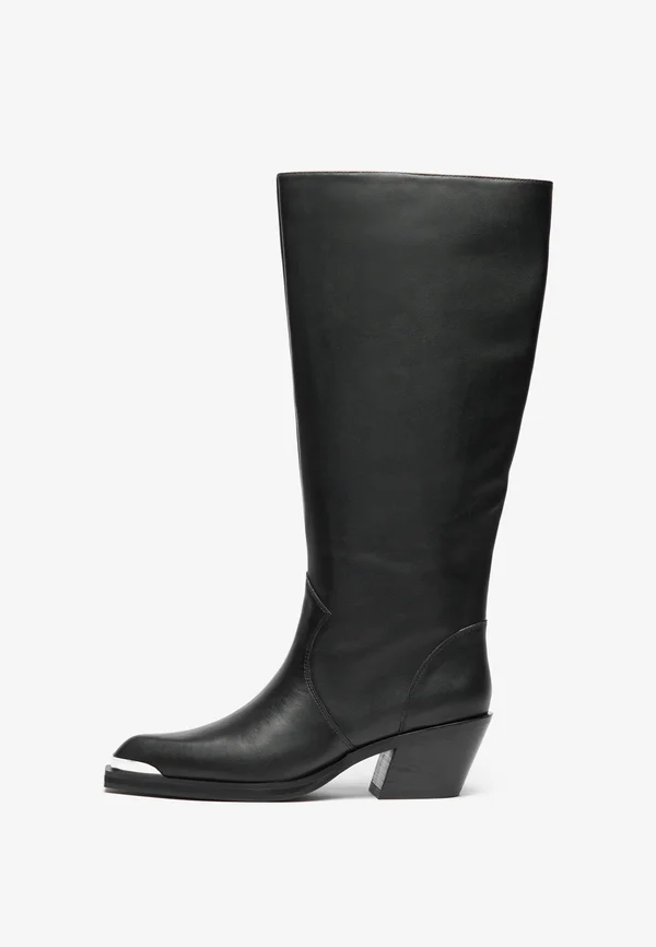 Cowboy/biker ankle boot - black