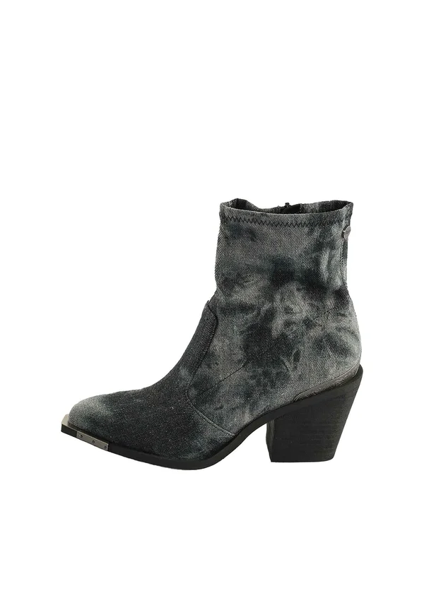 Cowboy/biker ankle boot - black