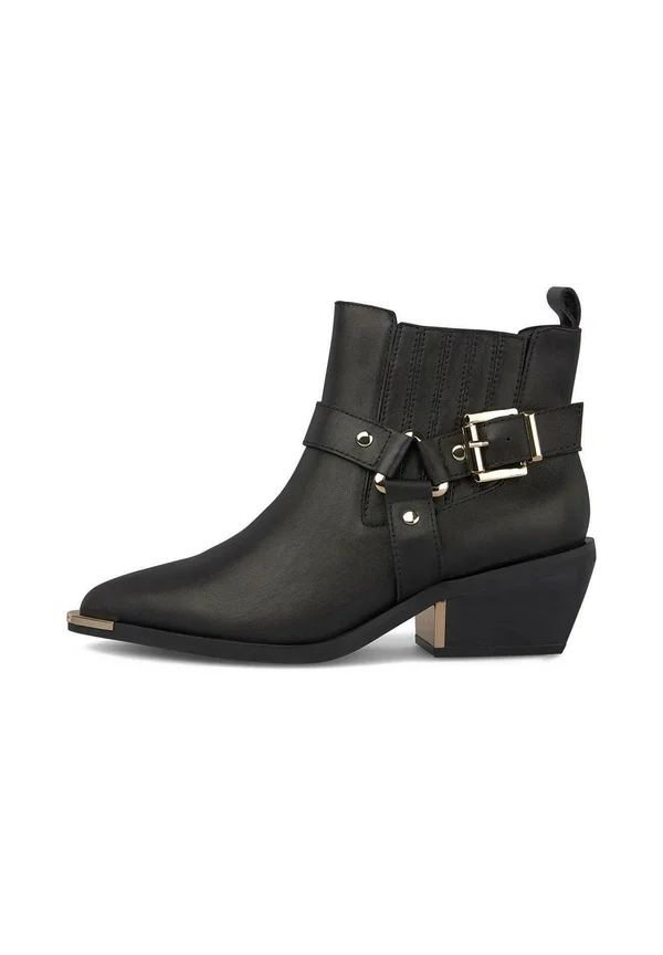 Cowboy/biker ankle boot - black