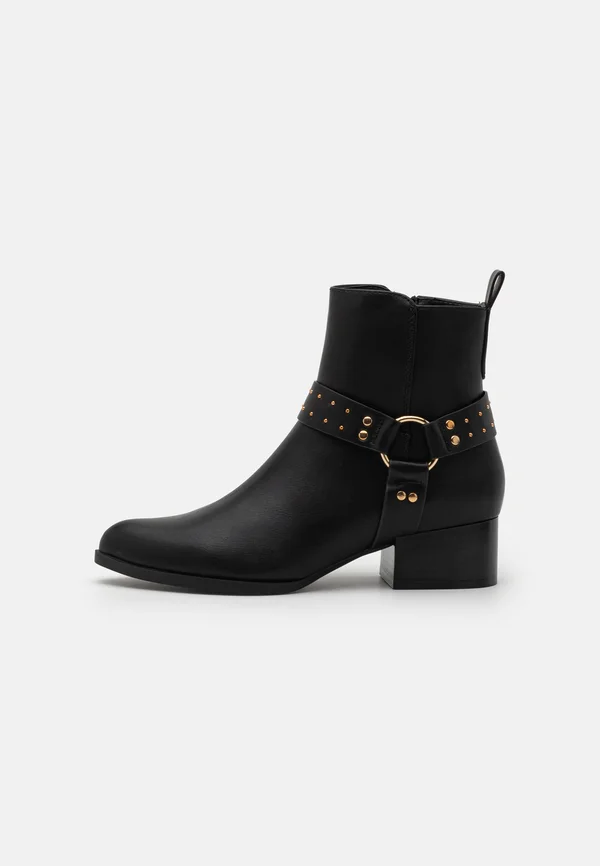 Cowboy/biker ankle boot - black