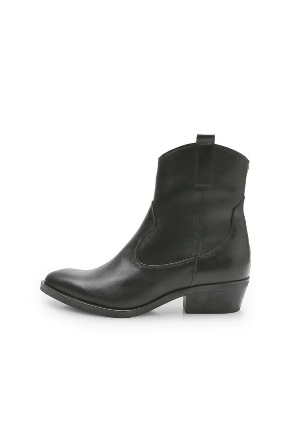 Cowboy/biker ankle boot - black