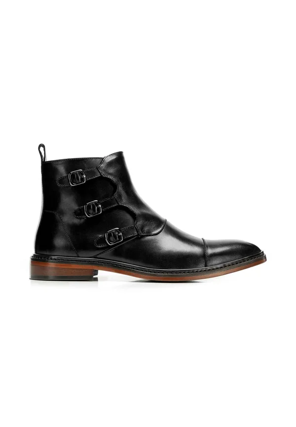 Cowboy/biker ankle boot - black