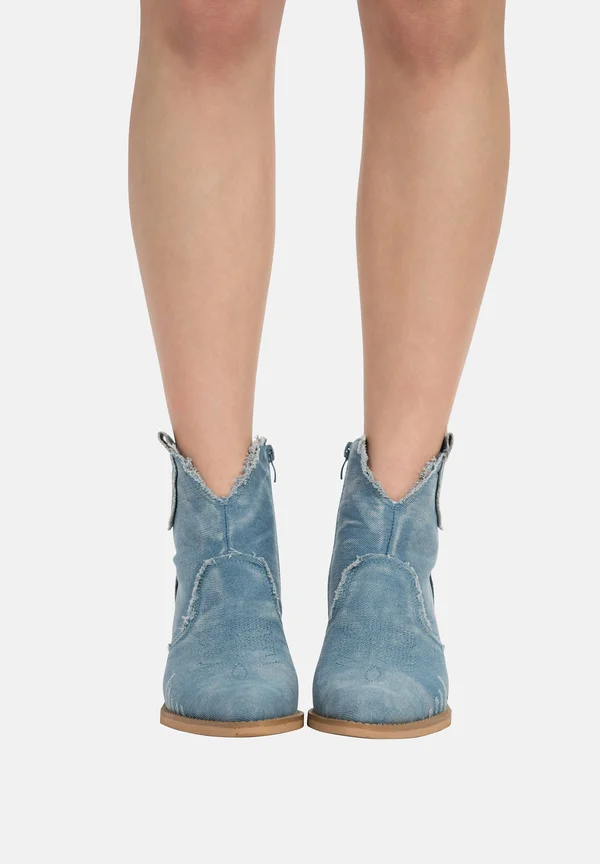 Cowboy/biker ankle boot - blau