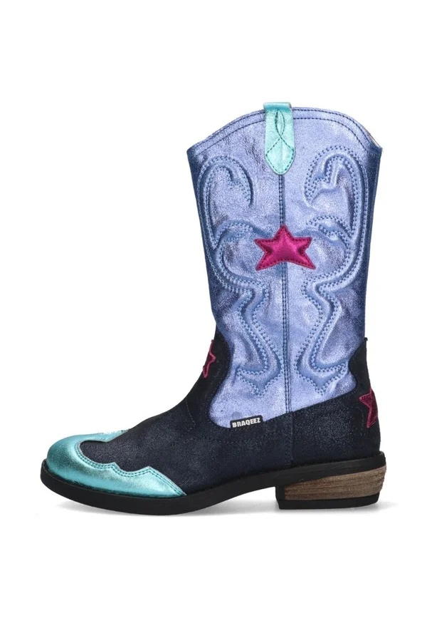 Cowboy/biker ankle boot - blauw