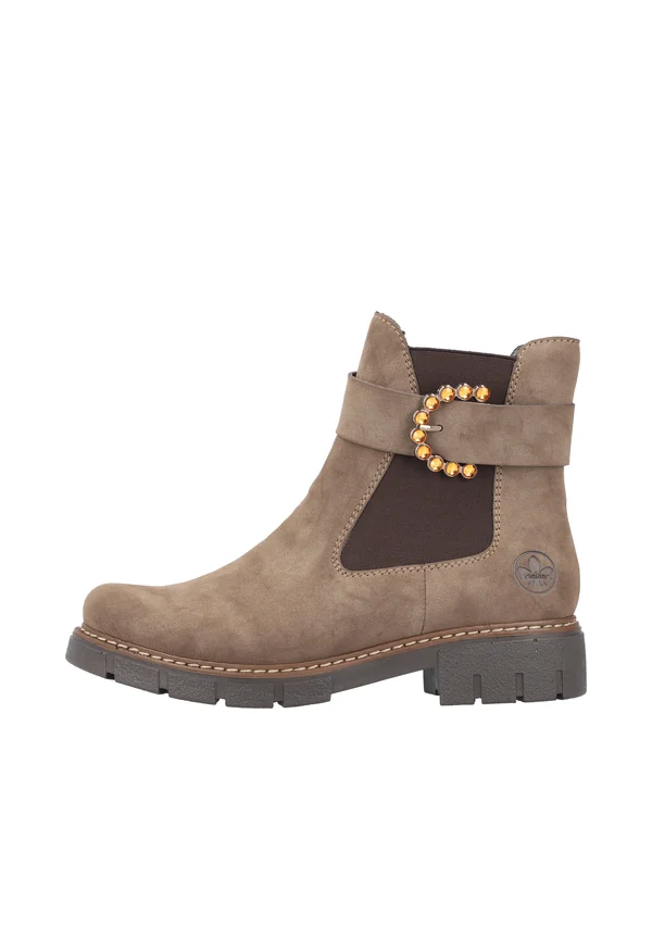 Cowboy/biker ankle boot - braun