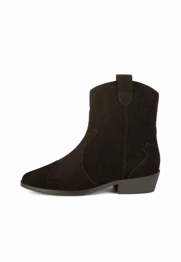 Cowboy/biker ankle boot - brown