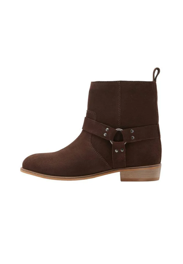 Cowboy/biker ankle boot - brown