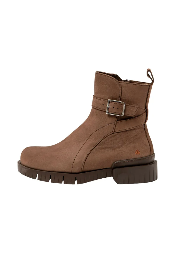 Cowboy/biker ankle boot - brown