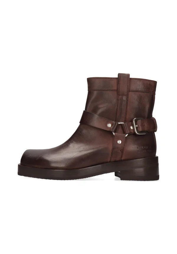 Cowboy/biker ankle boot - bruin