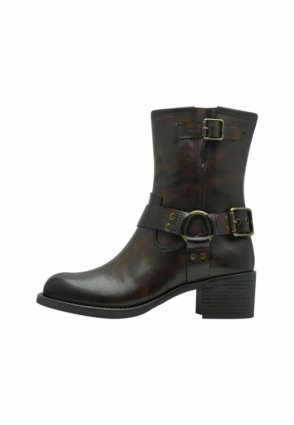 Cowboy/biker ankle boot - cafe antic