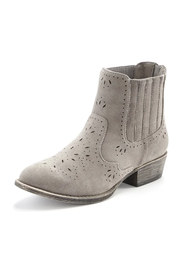 Cowboy/biker ankle boot - grau