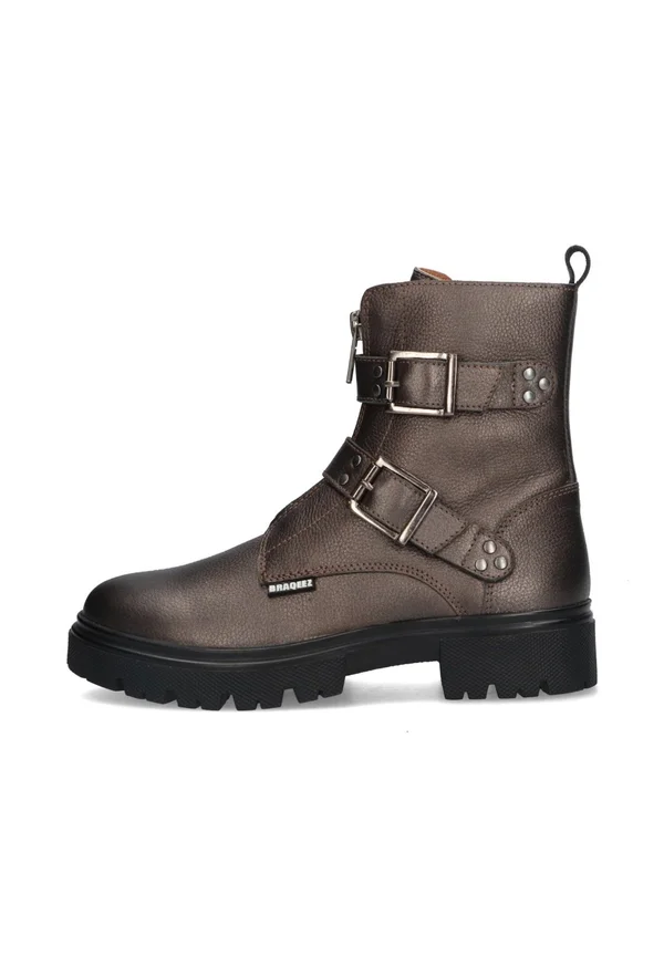 Cowboy/biker ankle boot - grijs