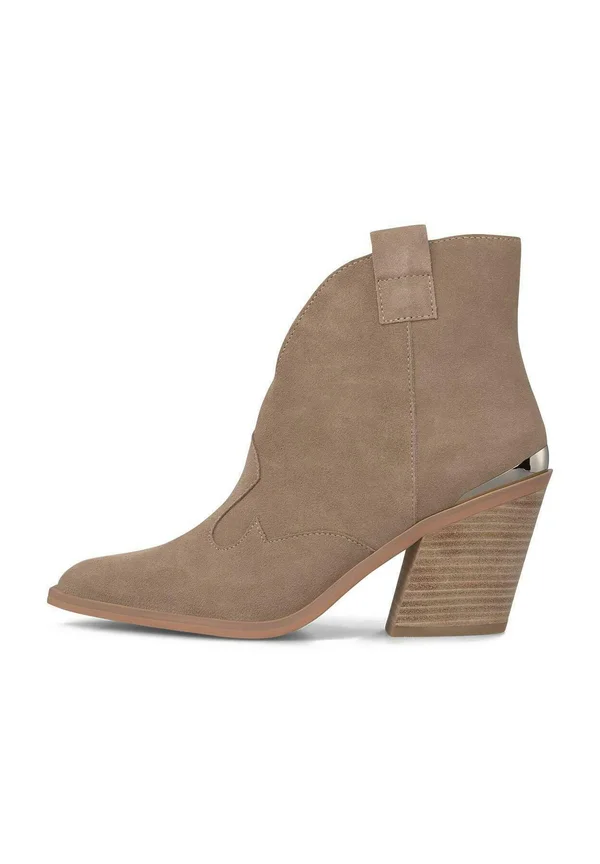 Cowboy/biker ankle boot - marrón claro
