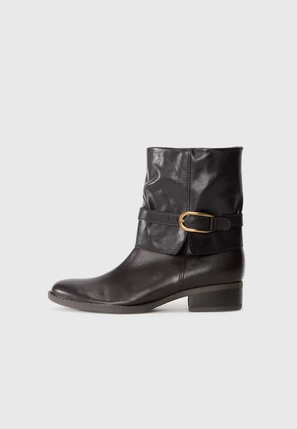 Cowboy/biker ankle boot - moro