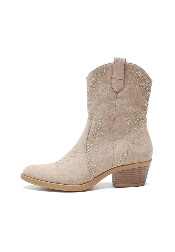 Cowboy/biker ankle boot - natur