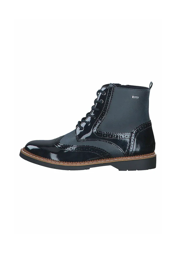 Cowboy/biker ankle boot - navy comb