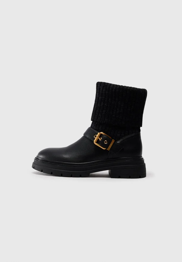 Cowboy/biker ankle boot - nero