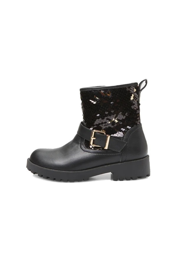Cowboy/biker ankle boot - nero