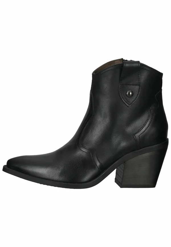 Cowboy/biker ankle boot - nero