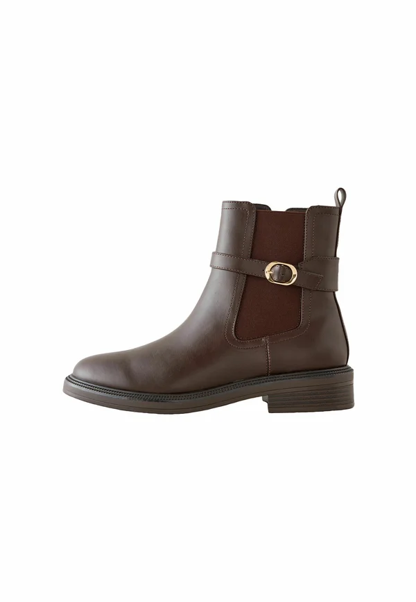 Cowboy/biker ankle boot - new chocolate brown
