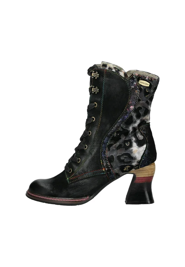 Cowboy/biker ankle boot - noir