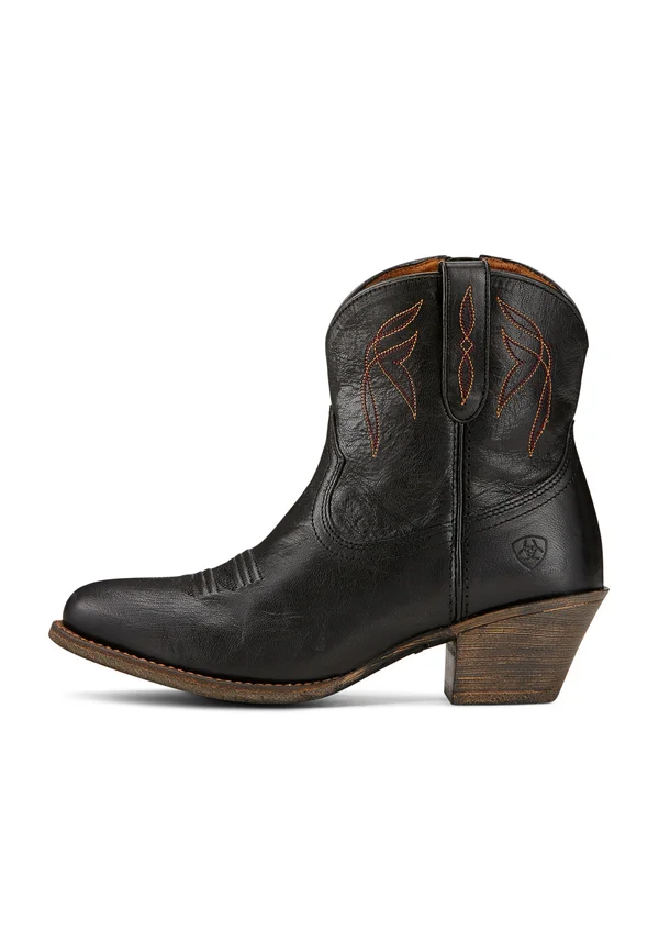 Cowboy/biker ankle boot - old black