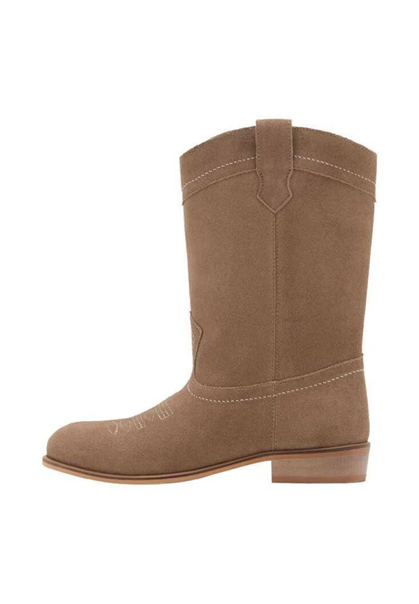 Cowboy/biker ankle boot - sand