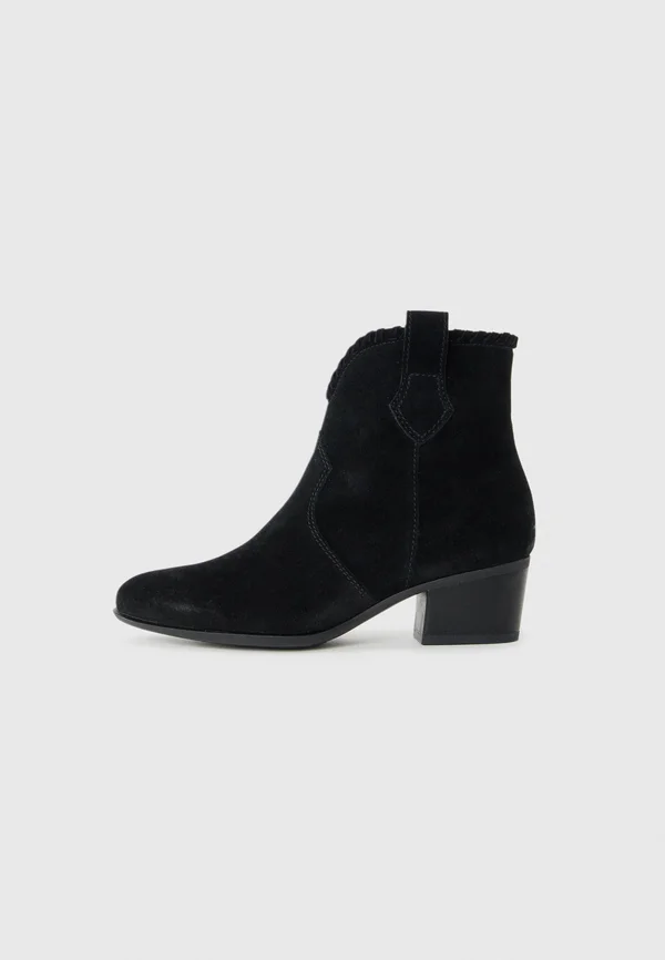 Cowboy/biker ankle boot - schwarz
